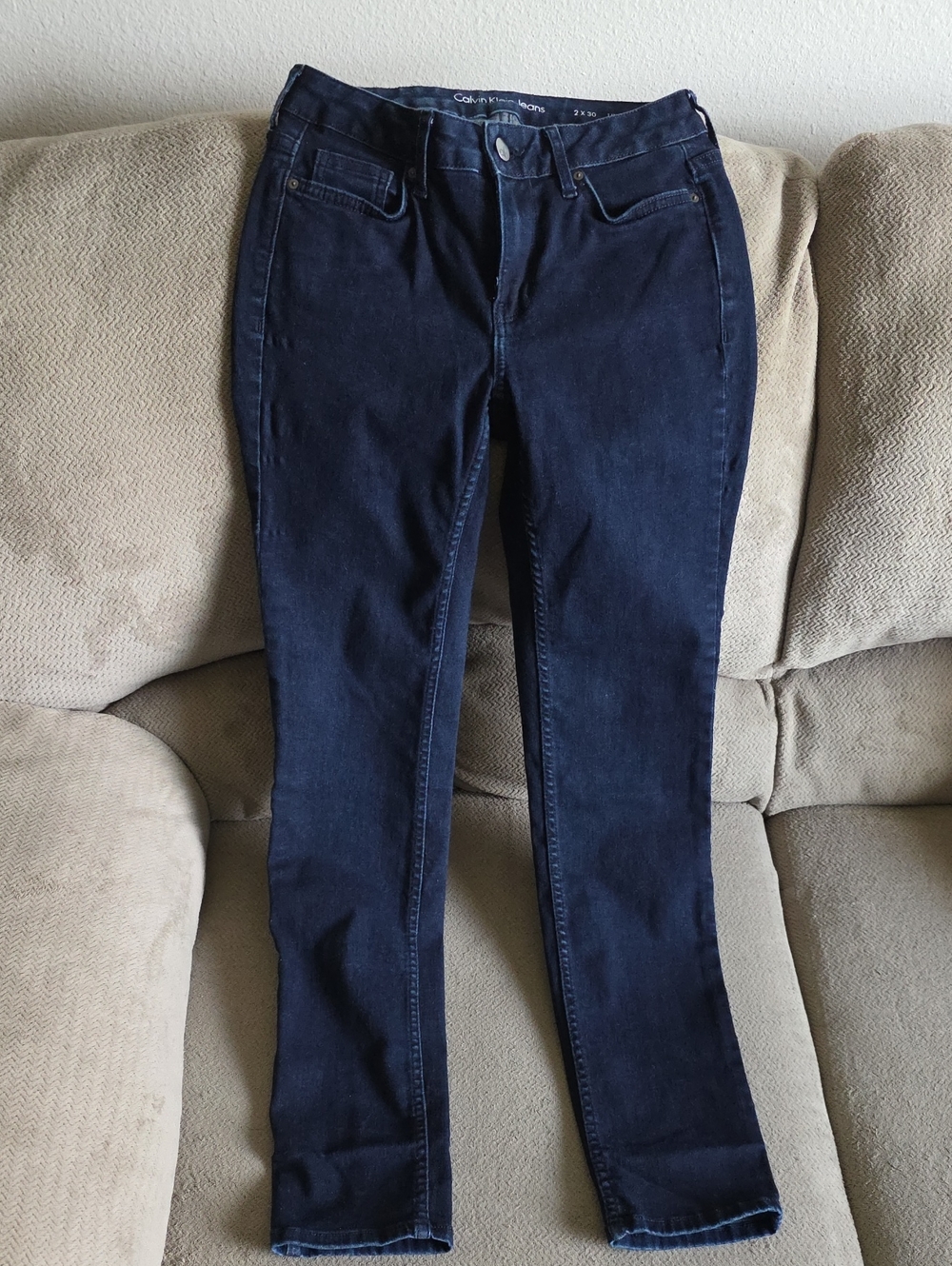 Calvin Klein Jeans Women's Dark Blue Slim Fit Jeans